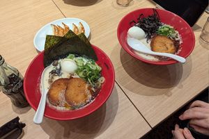 Gyozas are not vegi fyi at IPPUDO Ginza East in Tokyo