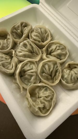 Vegan dumplings (take-away)  at Hahoe Village Hongdae in Seoul