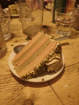 Pistachio cake at Sicilian NQ in Manchester