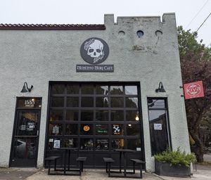 exterior at Memento Mori Cafe in Portland