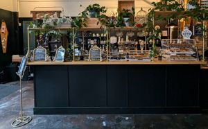 counter at Memento Mori Cafe in Portland