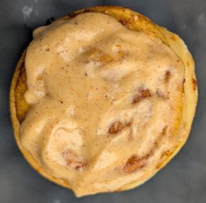 Pumpkin Spice Cinnamon Roll at Memento Mori Cafe in Portland