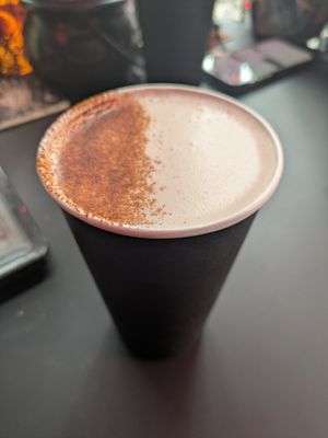 She Who Haunts (seasonal drink, pumpkin cookie butter chai) at Memento Mori Cafe in Portland