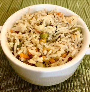 Vegetable fried rice  at Mistral  in Dubai