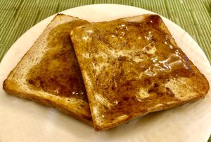 Toast with maple syrup  at Mistral  in Dubai