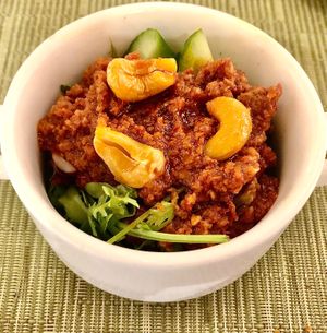 Muhammara bowl at Mistral  in Dubai