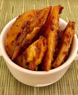 Roasted potato wedges  at Mistral  in Dubai