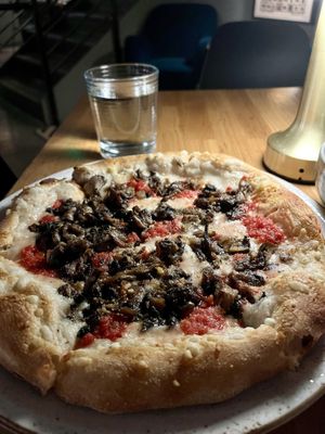 Mushroom pizza   at The Greenwich in Denver