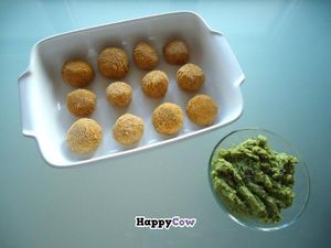 Chickpeas and Carrots croquettes at A Cozinha Verde in Lisbon