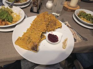 Gebackener Parasol im Tempuramantel at Hofkuchel in Semriach
