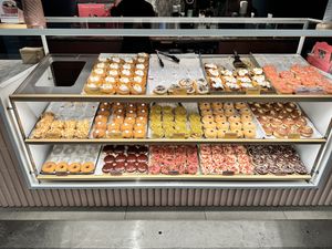 Huge arrange of vegan donuts   at Brammibals Donuts - Europlatz in Berlin