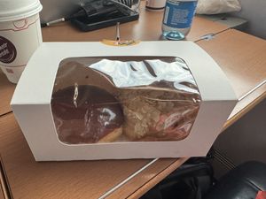 Box to go.  at Brammibals Donuts - Europlatz in Berlin