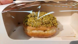 Pistachio donut at Brammibals Donuts - Europlatz in Berlin