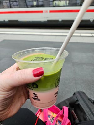 Strawberry matcha at Brammibals Donuts - Europlatz in Berlin