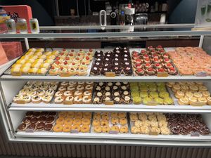 Choosing is hard  at Brammibals Donuts - Europlatz in Berlin