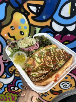 Eggplant cashew parm sub   at Nana's Rooted in Tampa