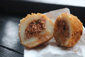 Papa Rellena w/ walnut meat   at Nana's Rooted in Tampa