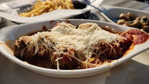 Meatless Ball Bake at Fred's Italian Restaurant in Grand Rapids