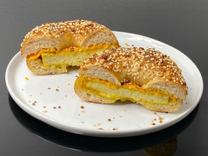 tofu + vegan cheese sandwich (plated at home) at Bloom Bistro & Grocery in Seattle