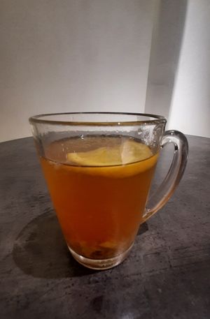 Orange and lemon tea at Agnista Restaurant - Tara Center in Ulaanbaatar