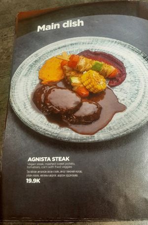 The menu at Agnista Restaurant - Tara Center in Ulaanbaatar
