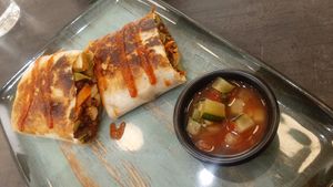 Vegan burrito at Agnista Restaurant - Tara Center in Ulaanbaatar