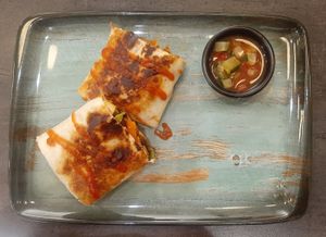 Vegan burrito at Agnista Restaurant - Tara Center in Ulaanbaatar