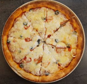 Vegan pepperoni pizza at Agnista Restaurant - Tara Center in Ulaanbaatar