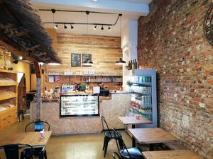 Inside the restaurant at Sweetsmile Bakery & Patisserie - Brunch & Coffee in South West London
