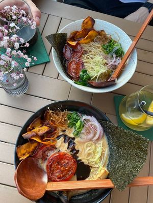 Vegan Tonkotsu & Shoyu Ramen. at Ensō in Zgorzelec