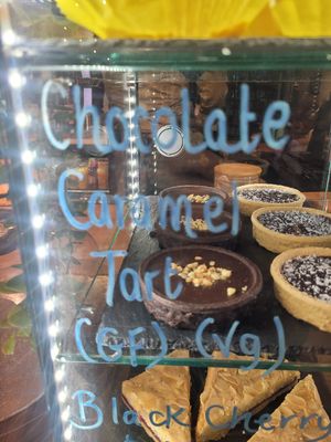 Chocolate Caramel Tart at Caffi Bach Y Bocs in Llangefni