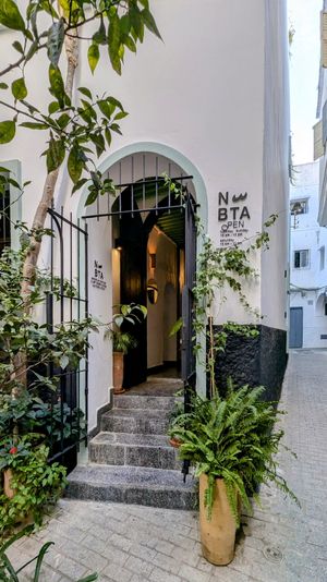 Entrance from the street at NBTAHOUSE in Tangier