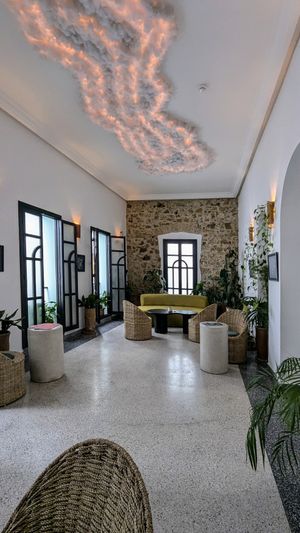 The café zone at NBTAHOUSE in Tangier