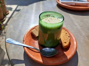 Pistachio latte at NBTAHOUSE in Tangier