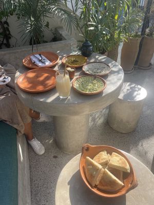 Mezze platter  at NBTAHOUSE in Tangier