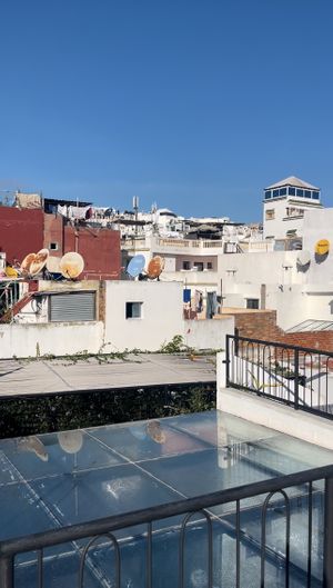 One of the lovely local views from the 360 degree terrace  at NBTAHOUSE in Tangier