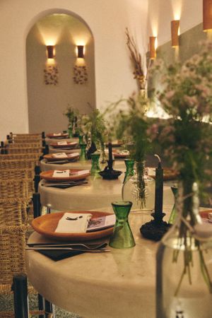 As the sun slips behind the olive trees, our table becomes a place of pause and presence. Seasonal dishes, slow-cooked stories, and a touch of something unexpected. at NBTAHOUSE in Tangier