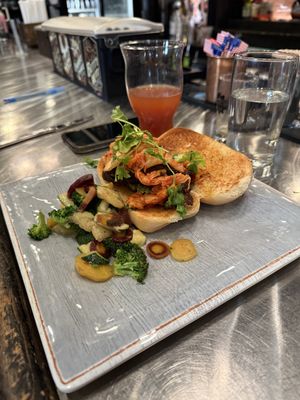 Western Bahn Mi with falafel substitute   at Jacobs Brewhouse Restaurant in Deadwood