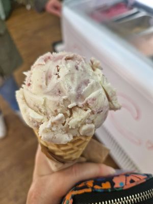 Cherry bakewell ice cream at Colin's in Chepstow