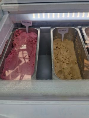 Black cherry, coffee at Colin's in Chepstow