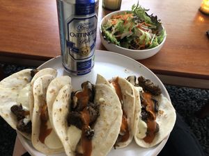 Soft tacos are often avail   at Lovely Vegan Homestay in Newstead