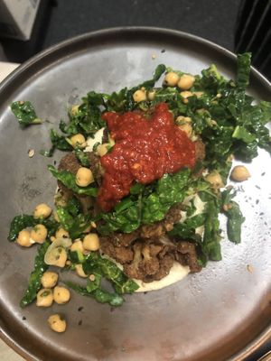 Soffritto, cashew cream, roasted cauliflower and corn  at Lovely Vegan Homestay in Newstead