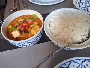 Red curry with rice at ThaiMood  in Goes