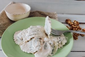 Pansoti in salsa di noci  at Il Naturificio  in Genoa