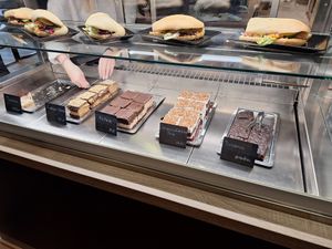 Cake and sandwich selection at KF Erde - ReSoWi in Graz