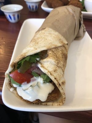 falafel wrap  at Falafel Box in Yerevan