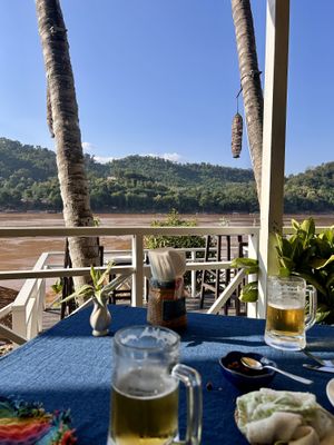View  at The Belle Rive Terrace in Luang Prabang