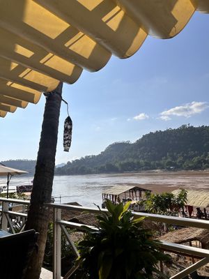 View  at The Belle Rive Terrace in Luang Prabang