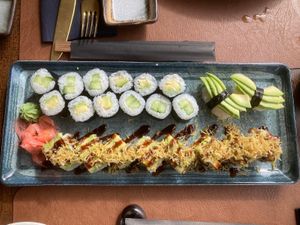 Vegan platter of 4 different sushi’s ! at ANTIQUUS in Zadar