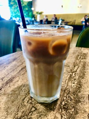 Iced oat latte at The Lime Tree Cafe - Al Quoz    in Dubai